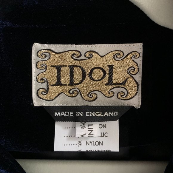 Idol Navy Velvet Jacket, size M - Picture 3 of 3